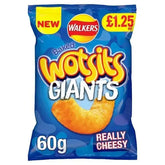 Walkers Wotsits Giants Really Cheesy Snacks Crisps PMP 60g (Case of 15)  Adomoo